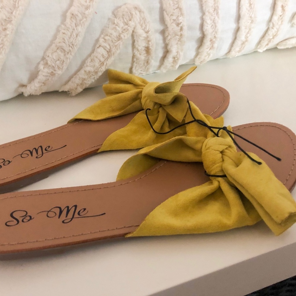 Suede Slip Ons -mustard